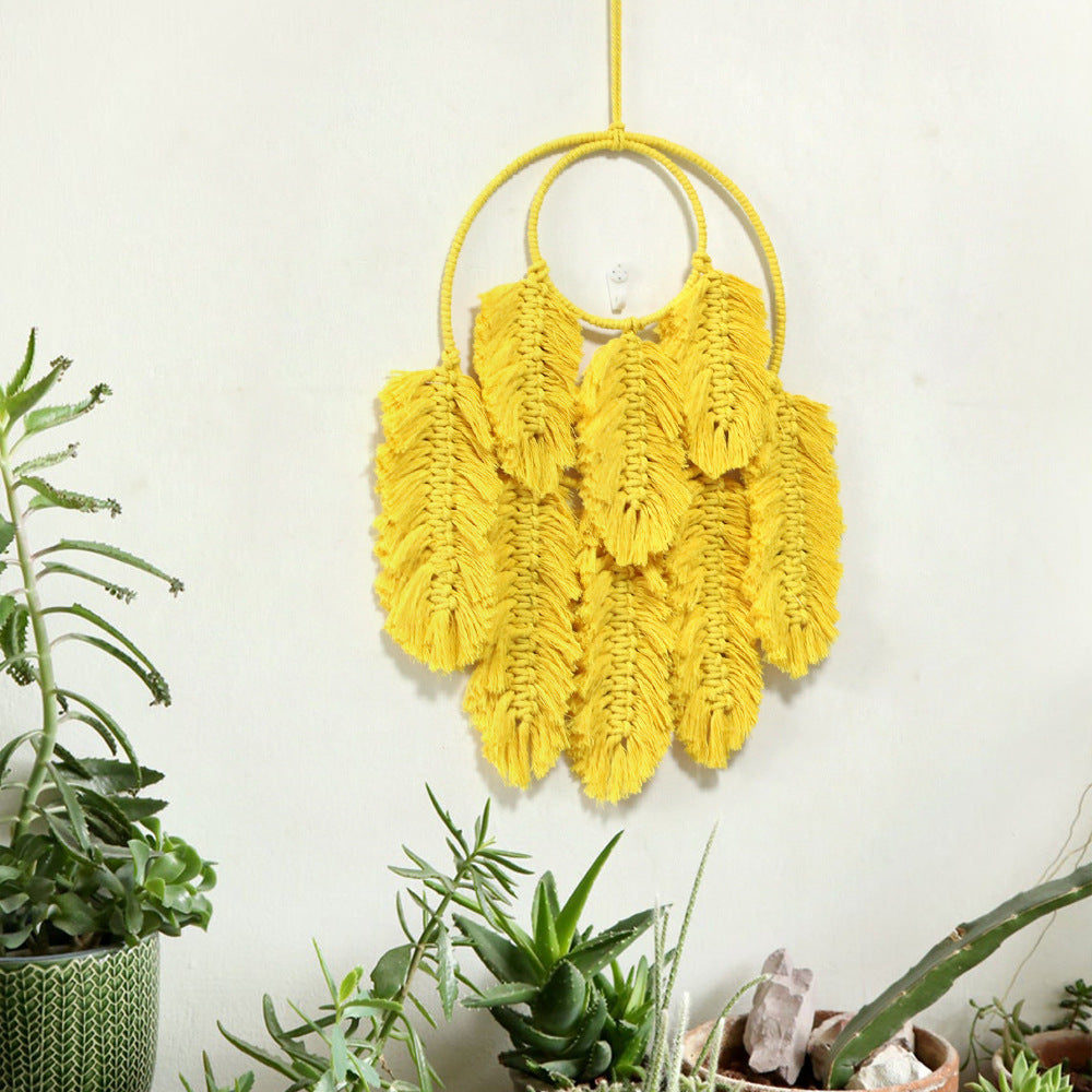Macrame Wall Hanging Yellow Green | Thrascher