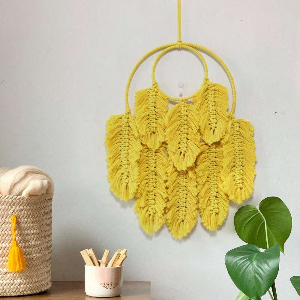Macrame Wall Hanging Yellow Green | Thrascher
