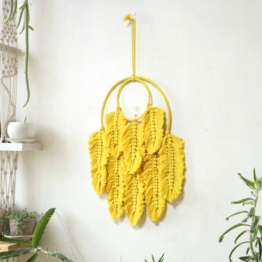Macrame Wall Hanging Yellow Green | Thrascher