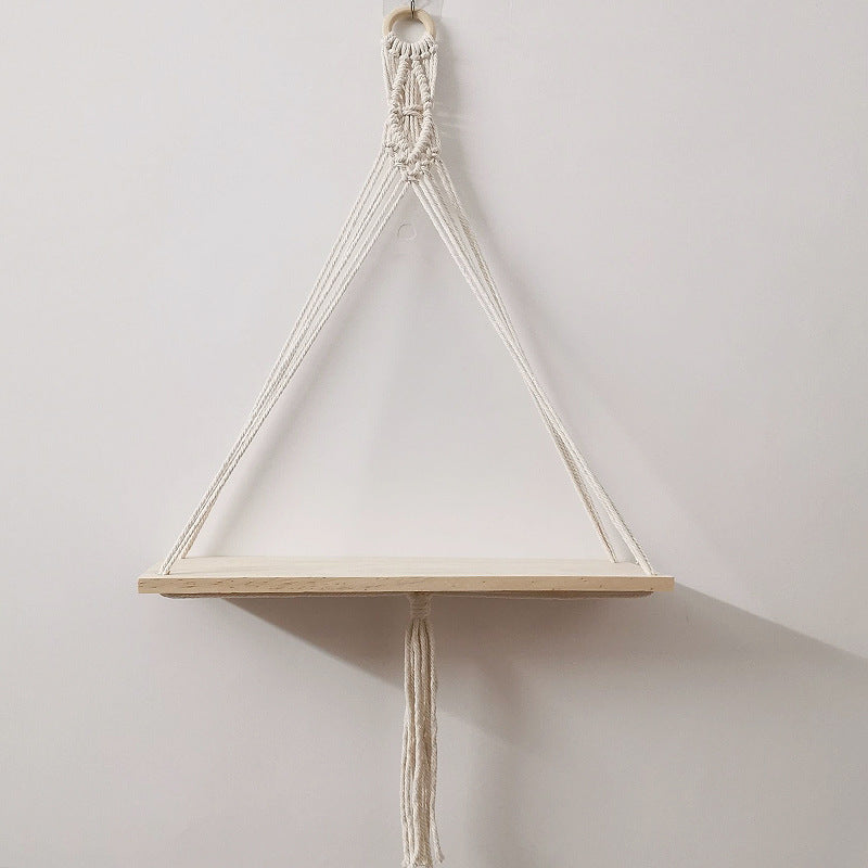 Macrame Wall-Mounted Decorative Shelf | Thrascher