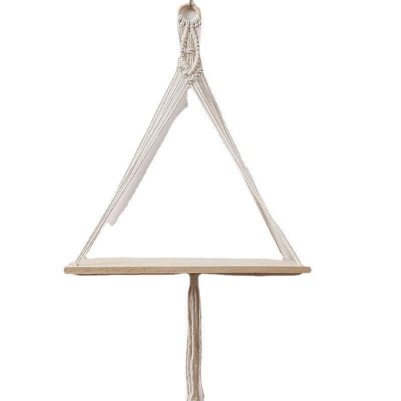 Macrame Wall-Mounted Decorative Shelf | Thrascher