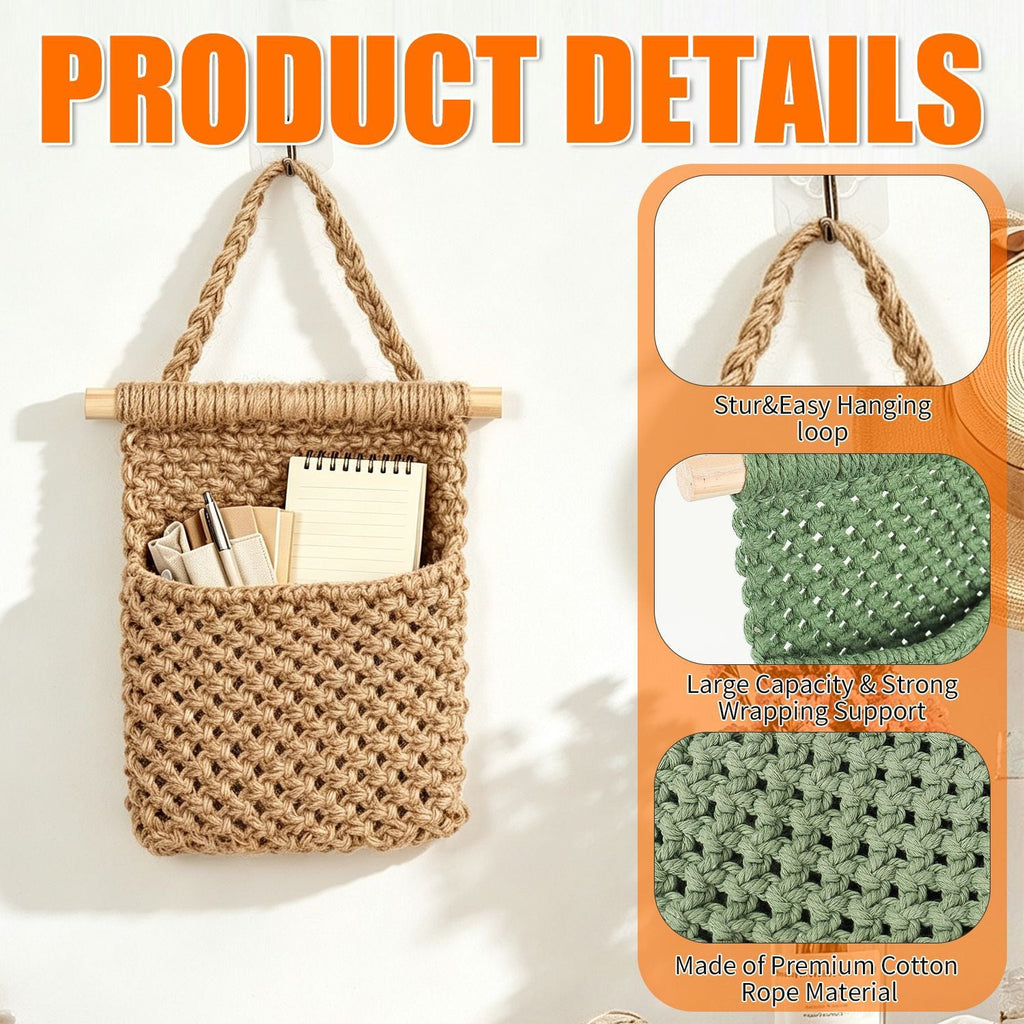 Macrame Wall Organizer | Thrascher