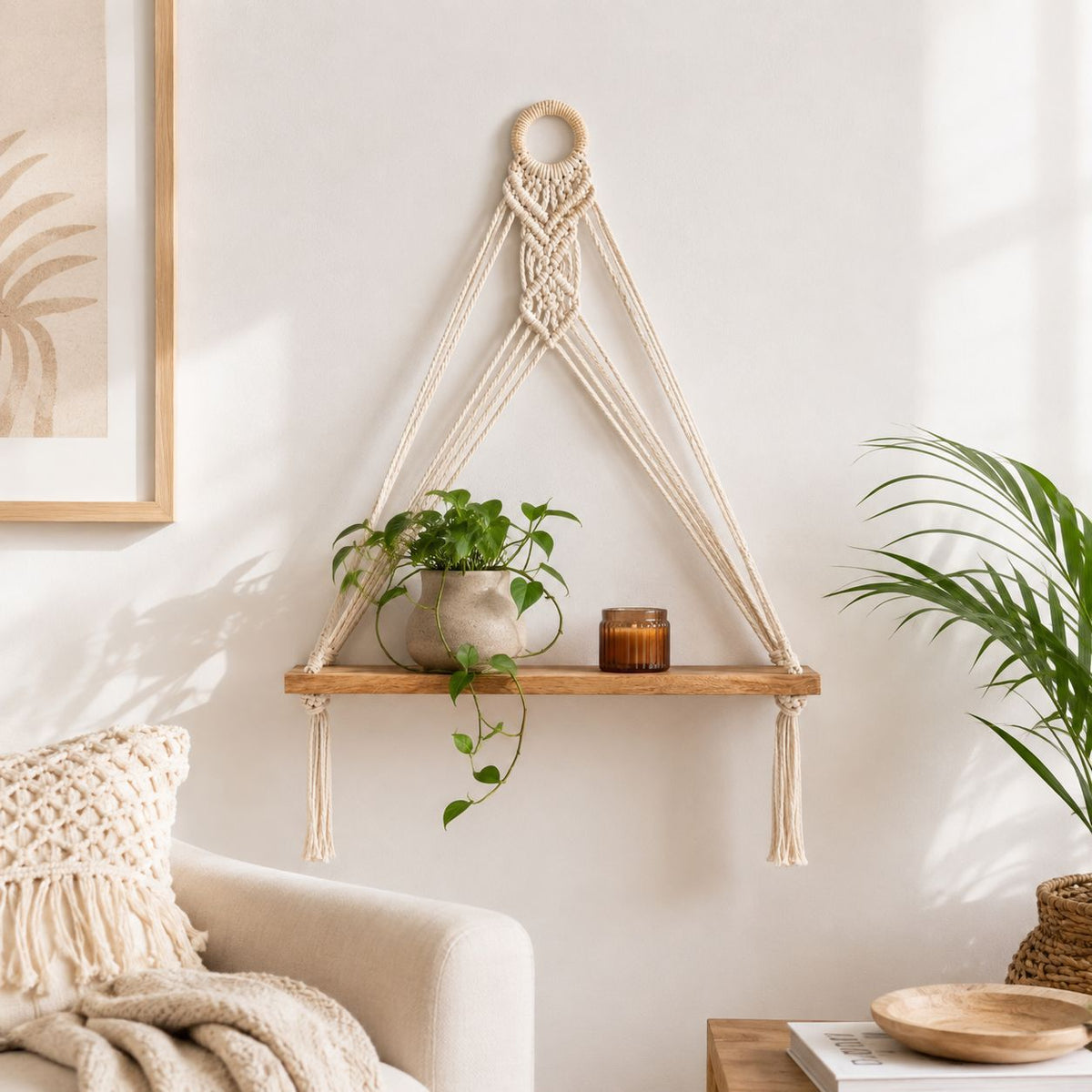 Macrame Wall Shelf | Thrascher