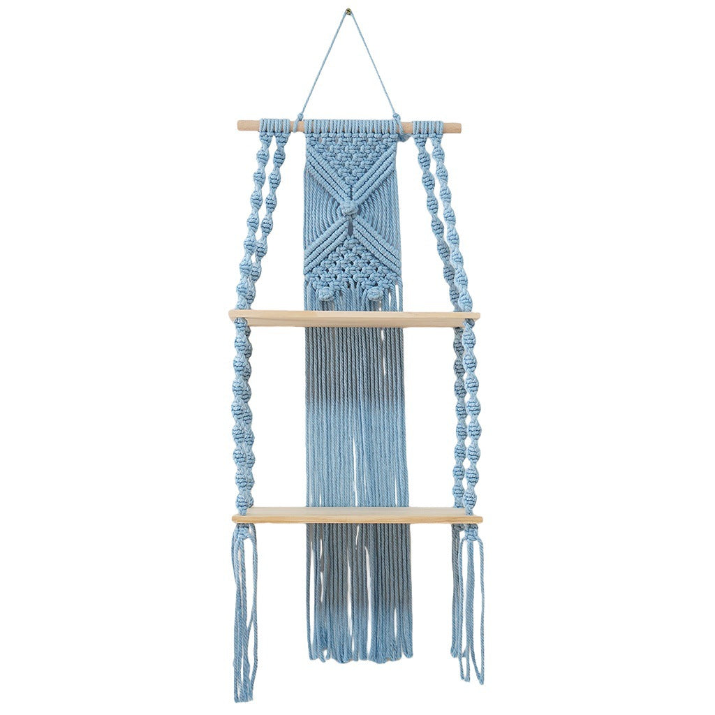 Macrame Wall Shelf with Multi-Tiered Design | Thrascher