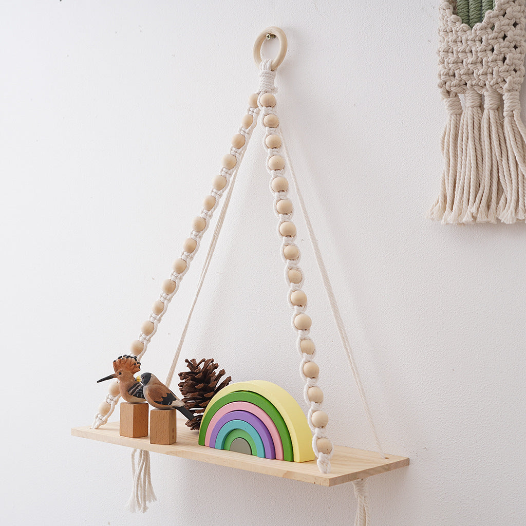 Macrame Wooden Shelf | Thrascher