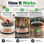 Magnetic Collapsible Microwave Splatter Cover, 21 cm Top, 26.5 cm Base