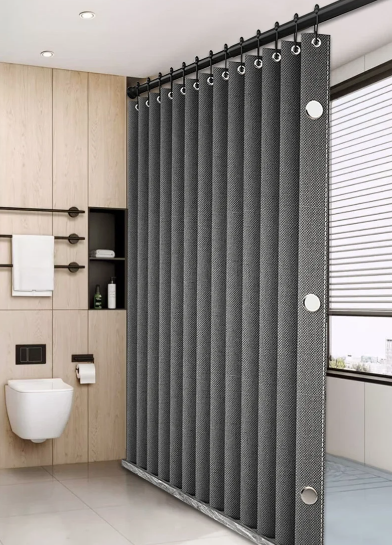 MagnaFold Foldable Shower Curtain with Magnets, Approx. 1.6-Inch Folded Width, view 11