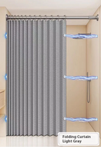 MagnaFold Foldable Shower Curtain with Magnets, Approx. 1.6-Inch Folded Width, view 15