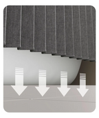 MagnaFold Foldable Shower Curtain with Magnets, Approx. 1.6-Inch Folded Width, view 3