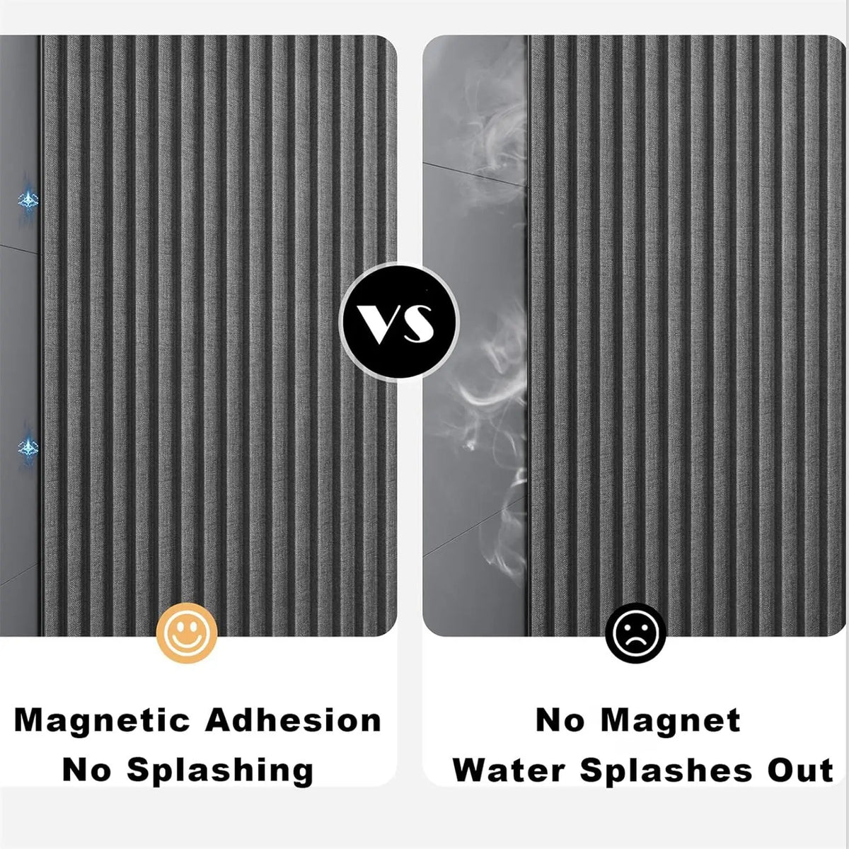 MagnaFold Foldable Shower Curtain with Magnets, Approx. 1.6-Inch Folded Width, view 9