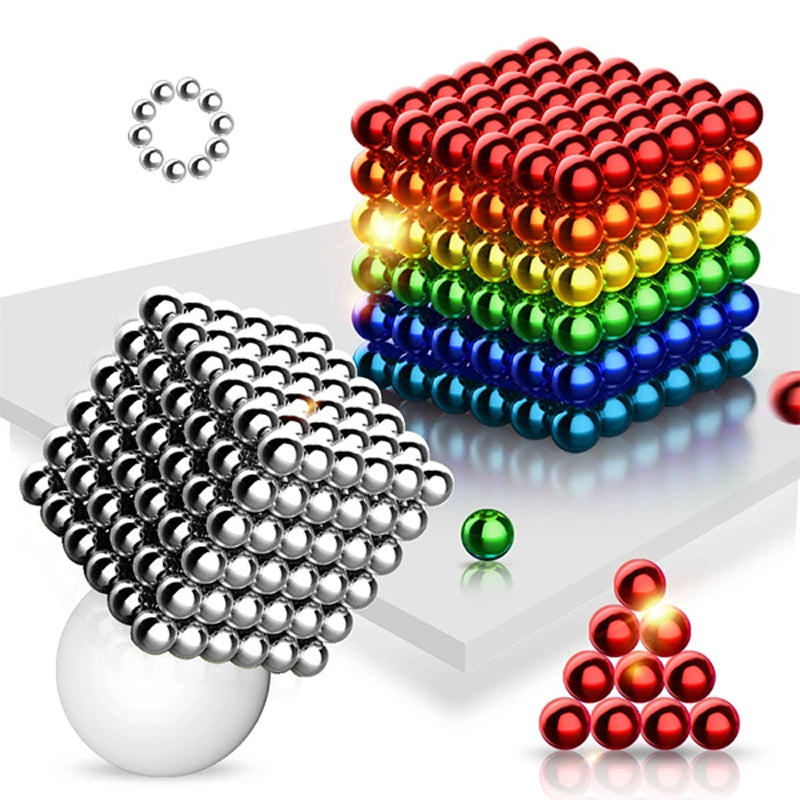 Metal Magnetic Balls, 0.3 cm, Multicolor or Silver