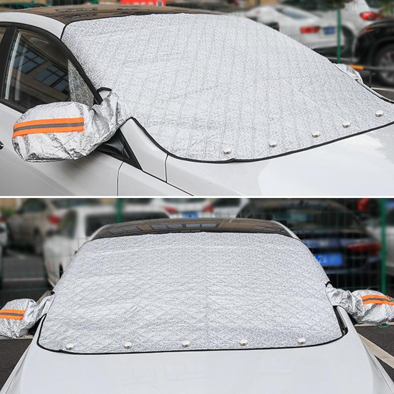Magnetic Car Windshield Snow Cover with Mirror Covers, 5 Magnets