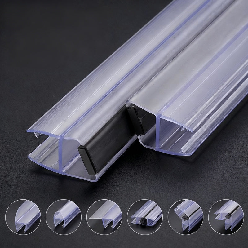 Magnetic Silicone Shower Door Seal for Glass Shower Doors, 2.2 m