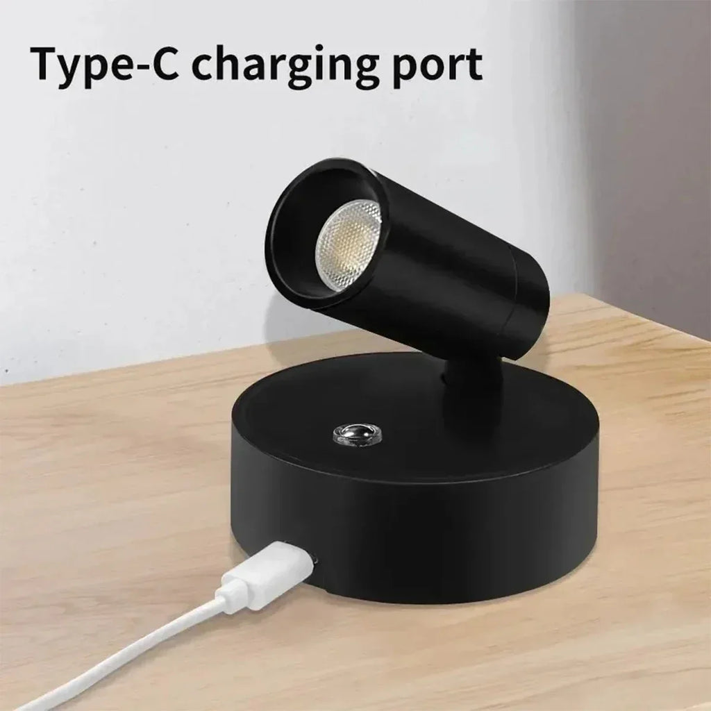 Magnetic Wireless Rechargeable LED Wall Spot Light, 8 × 8 × 6.5 cm, view 5