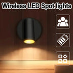 Magnetic Wireless Rechargeable LED Wall Spot Light, 8 × 8 × 6.5 cm