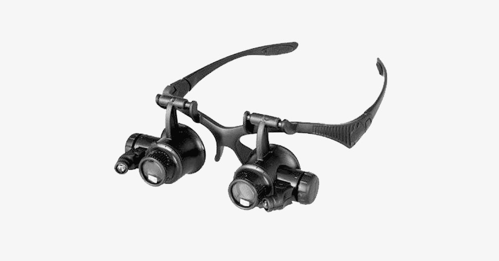 Hands-Free LED Magnifying Glass with Interchangeable Lenses