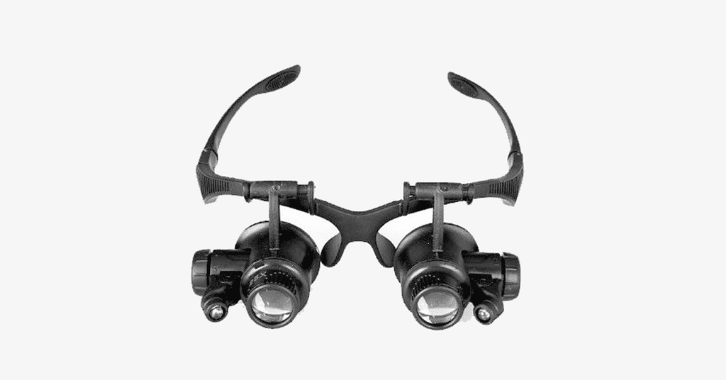Hands-Free LED Magnifying Glass with Interchangeable Lenses