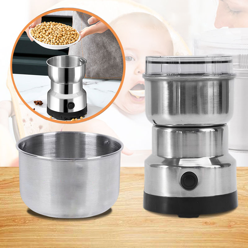 Electric Coffee and Spice Grinder, Stainless Steel, 300 ml