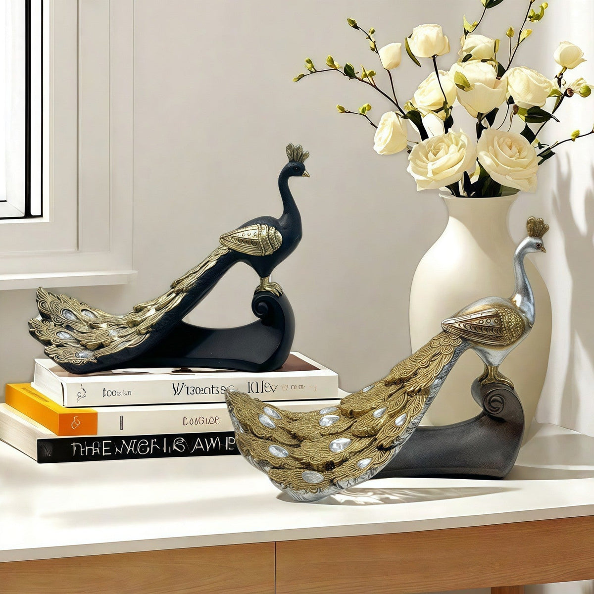 Majestic Peacock Decor Sculpture | Thrascher