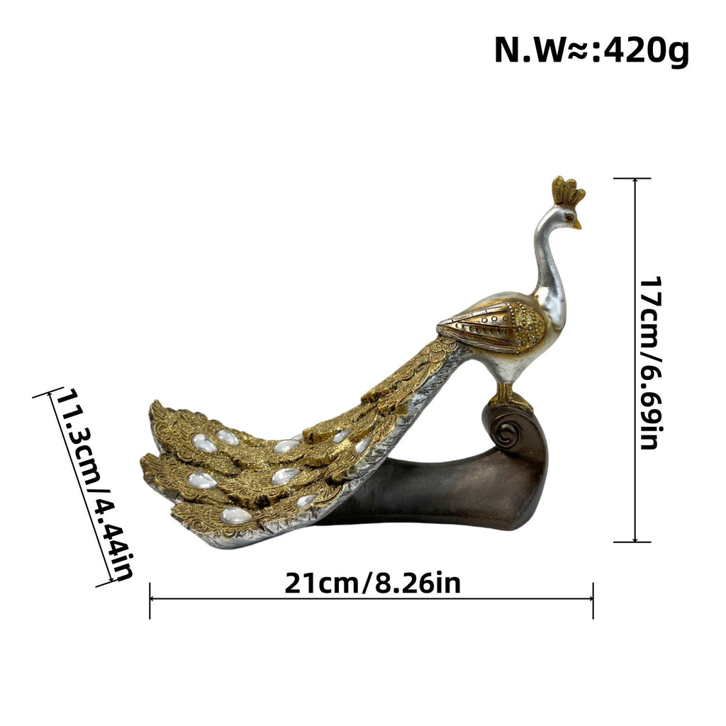 Majestic Peacock Decor Sculpture | Thrascher