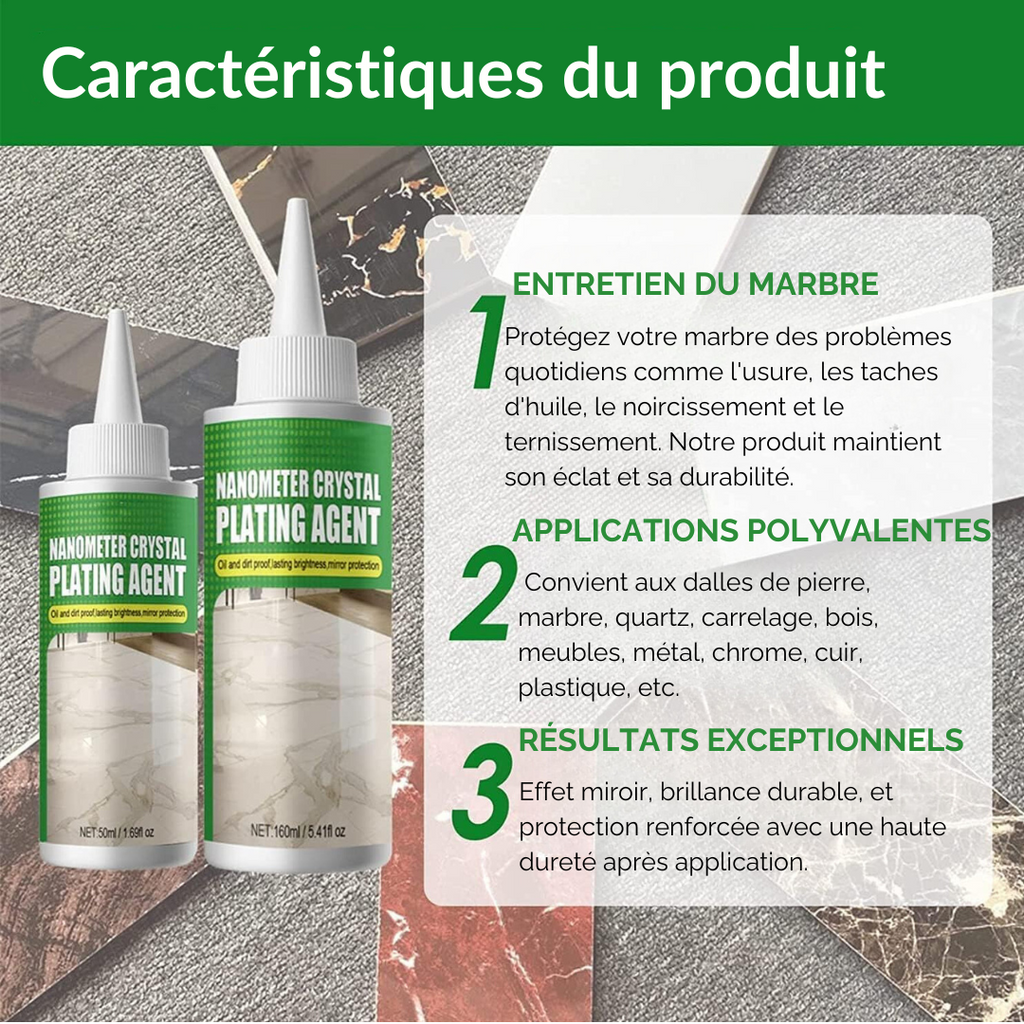Marble and Stone Cleaner with Nano-Crystal Shine, 50 ml, 12 x 3.2 cm, view 5