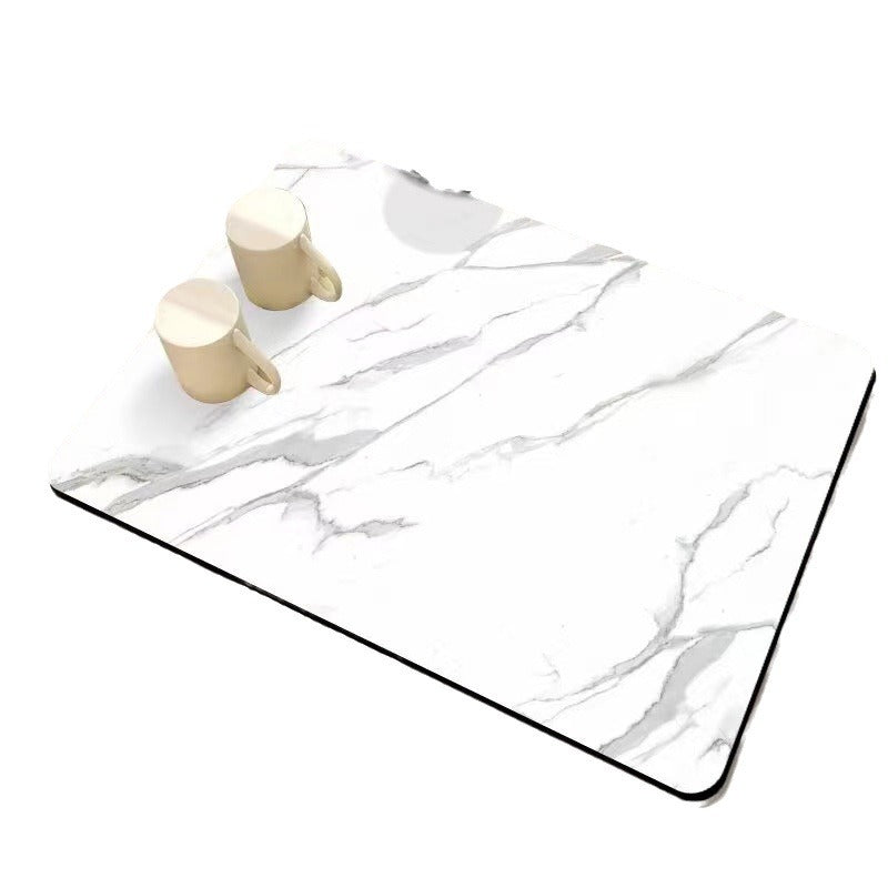Marble-Inspired Kitchen Counter Mat | Thrascher