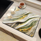 Marble-Inspired Kitchen Counter Mat | Thrascher