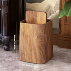 Marble-Look Plastic Trash Can with 360° Swivel Lid and Inner Container, view 10