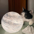Marble Vortex Orb LED Table Lamp | Thrascher