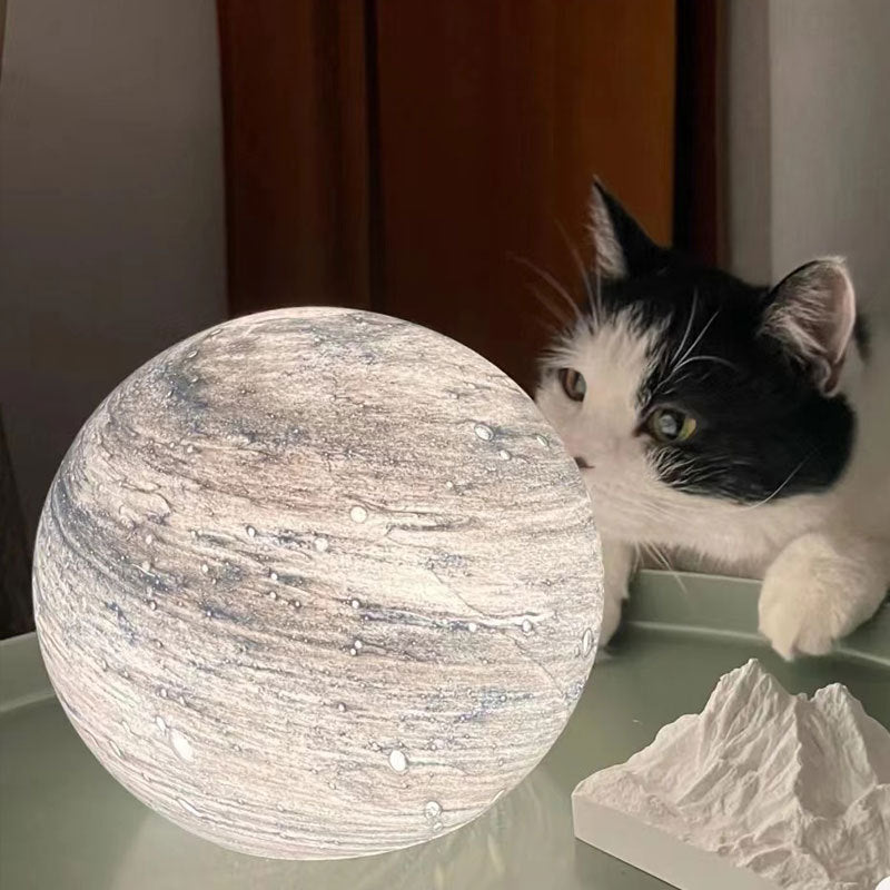 Marble Vortex Orb LED Table Lamp | Thrascher