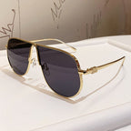 Men's Oversized Aviator Sunglasses with Metallic Frame and Gradient Lenses, view 3