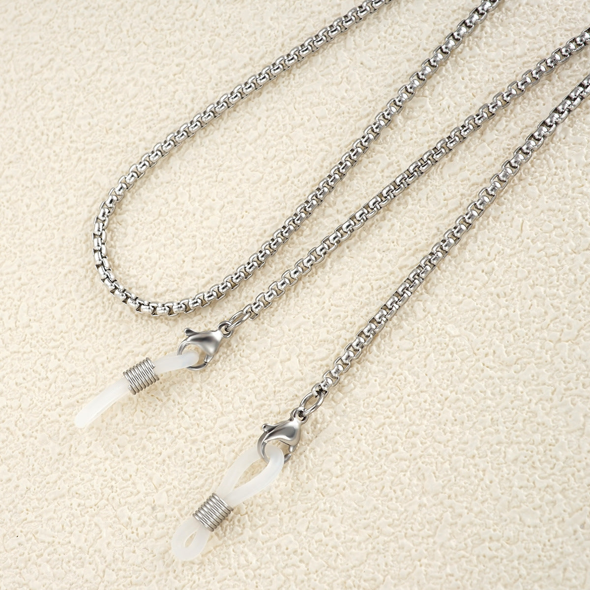 Metal Eyewear Chain with Rubber Grips and Adjustable Length, view 6