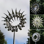 Metal Garden Windmill Decoration, 102cm Post, 36cm Diameter, view 5