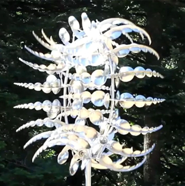 Metal Garden Windmill Decoration, 102cm Post, 36cm Diameter, view 6