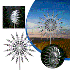 Metal Garden Windmill Decoration, 102cm Post, 36cm Diameter, view 8