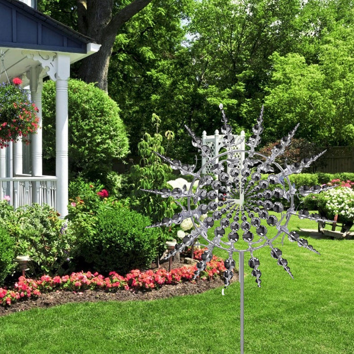 Metal Garden Windmill Decoration, 102cm Post, 36cm Diameter, view 9