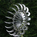 Metal Garden Windmill Decoration, 102cm Post, 36cm Diameter