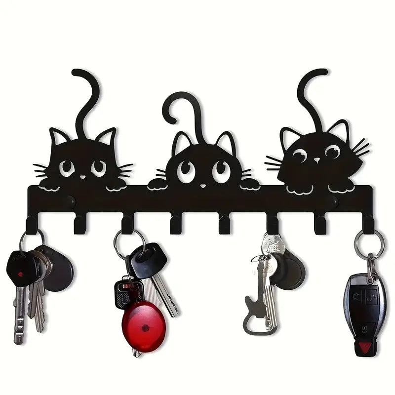 Metal Key Holder with Cat Design | Thrascher