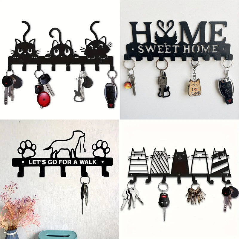 Metal Key Holder with Cat Design | Thrascher