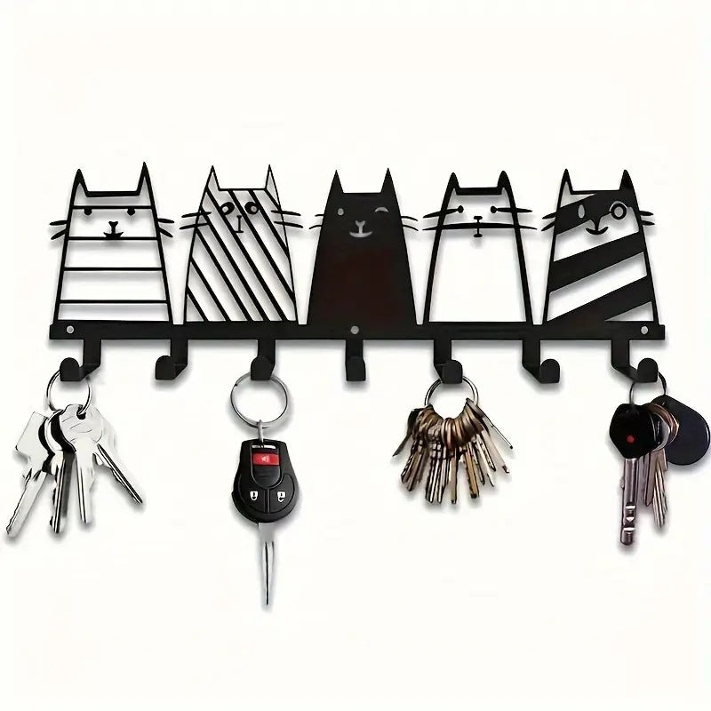 Metal Key Holder with Cat Design | Thrascher