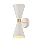 Mid-Century Double-Cone Wall Lamp with Brass Accent | Thrascher