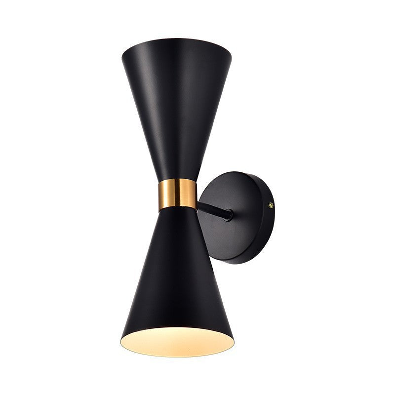 Mid-Century Double-Cone Wall Lamp with Brass Accent | Thrascher