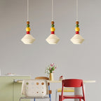 Mid-Century Geometric Ceramic Bead Pendant Light | Thrascher