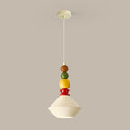 Mid-Century Geometric Ceramic Bead Pendant Light | Thrascher