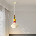 Mid-Century Geometric Ceramic Bead Pendant Light | Thrascher