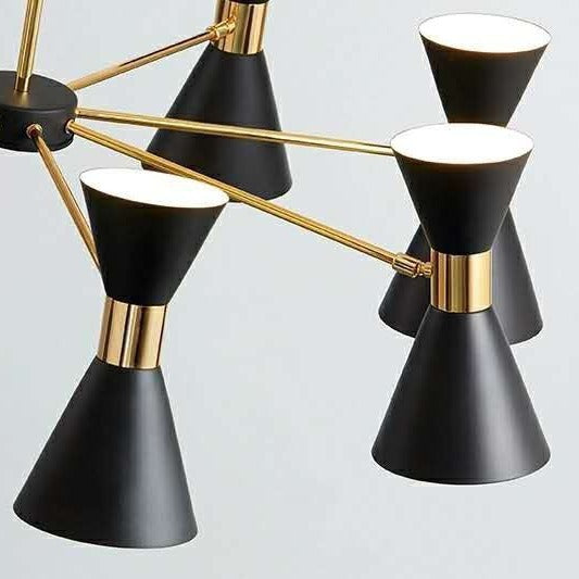 Mid-Century Modern Multi-Arm Cone Shade Chandelier | Thrascher