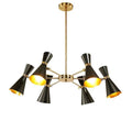 Mid-Century Six-Arm Double Cone Chandelier with Adjustable Swing Shades | Thrascher