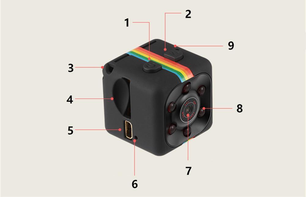 Mini HD Action Camera with 1080p Video, Motion and Loop Recording, view 12