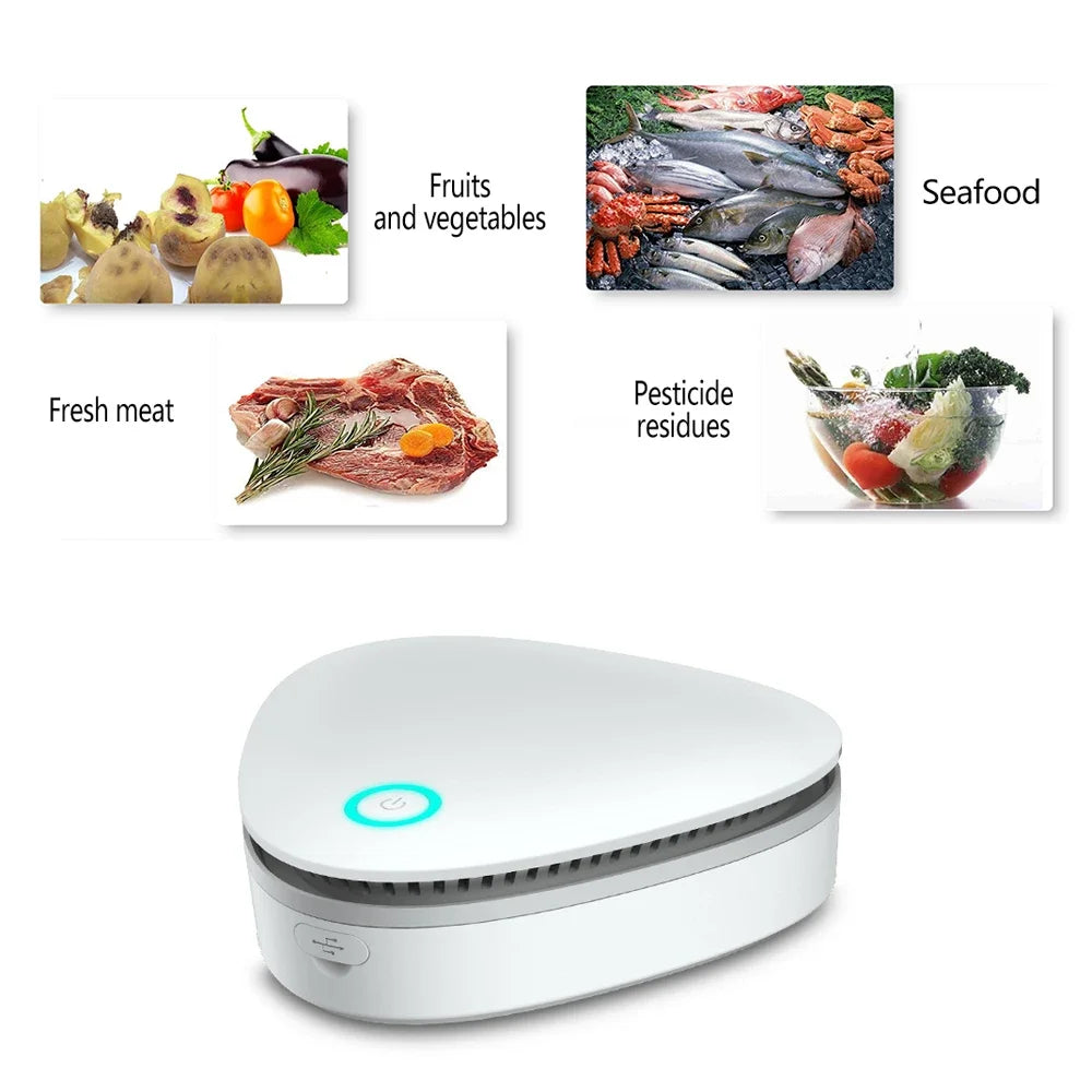Mini Ozone Generator, 1800 mAh USB Rechargeable for Refrigerator, Car & Closet, view 2