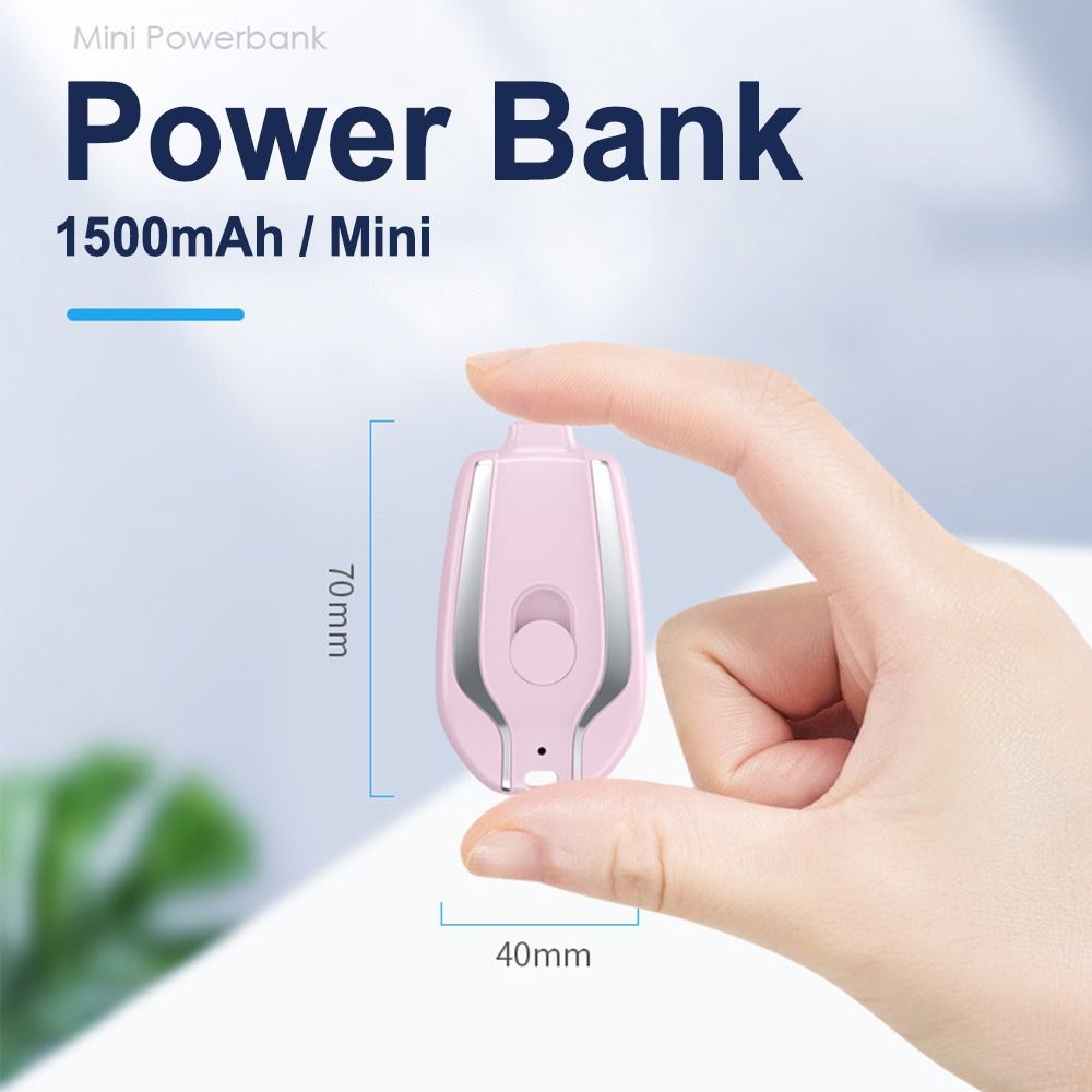 Mini Portable Power Bank, 1,500 mAh, USB-C Output, Micro USB Input, view 13